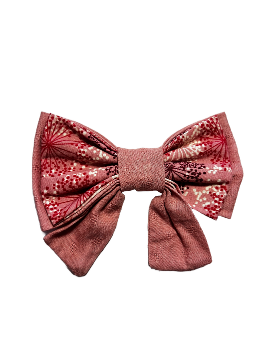 Abstract Flower Print Bow